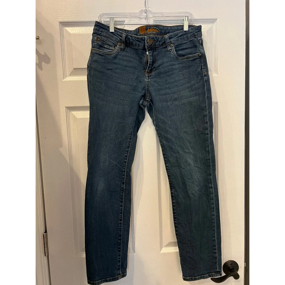 Kut from the Kloth Skinny Jeans Cotton Denim Indigo Blue Sz 8 Casual Chic